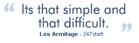 Its that simple - Its that difficult